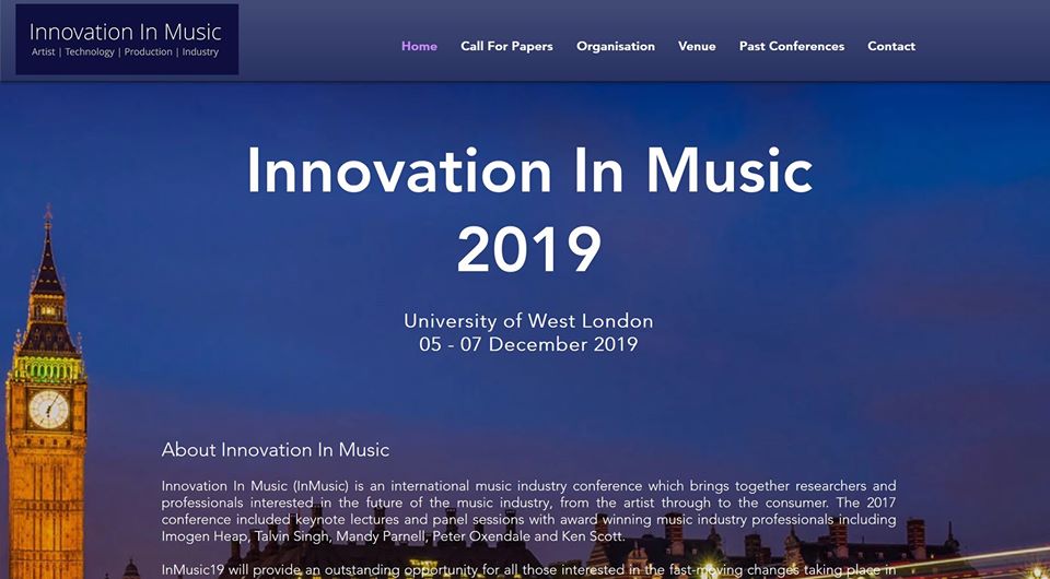 Innovation In Music 2019 Conference