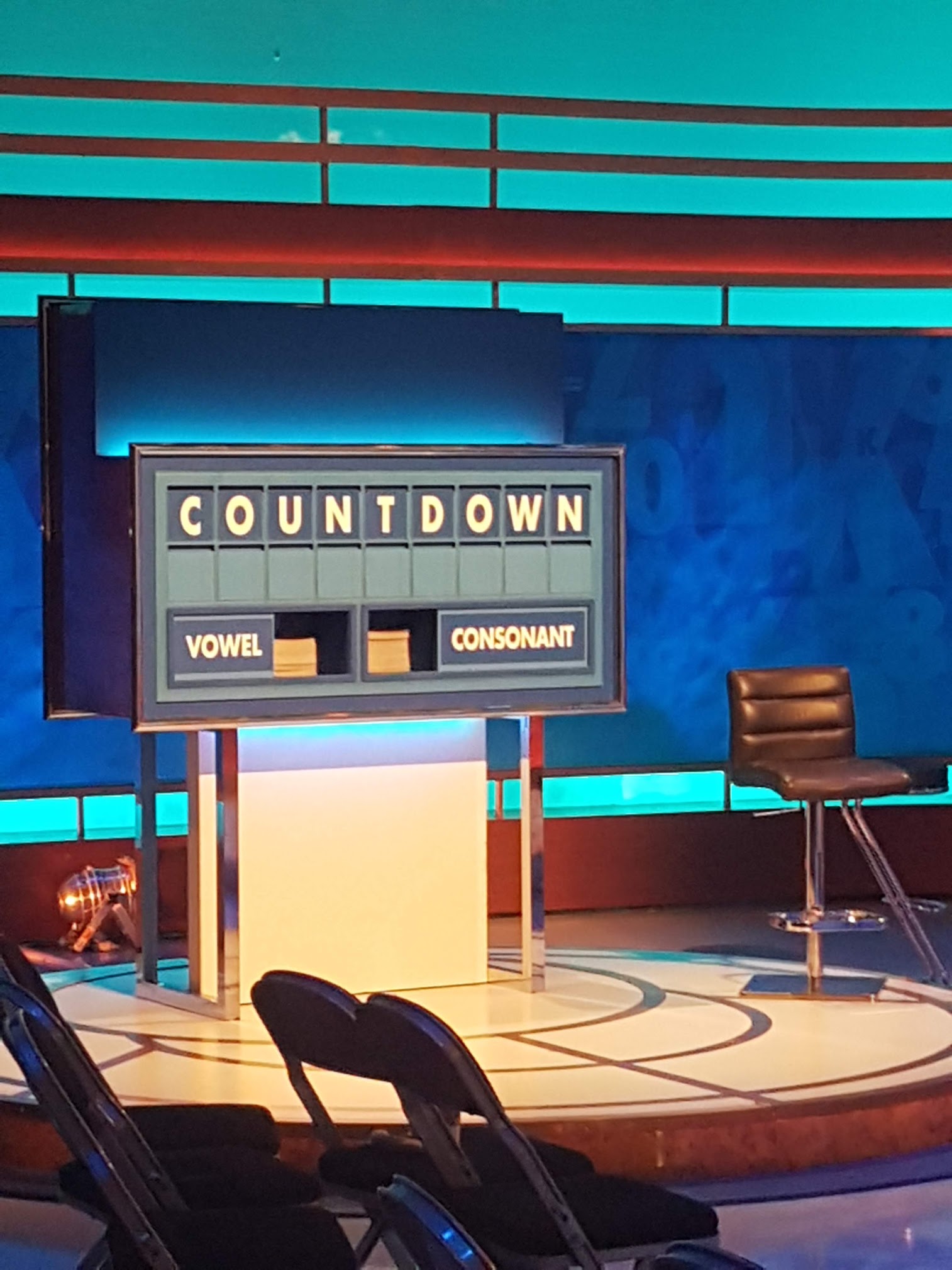 Countdown studio board during the theremin recording session